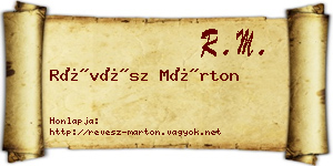 Révész Márton névjegykártya